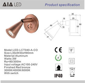 Push-button LED headboard reading wall light/led bed wall light LED bedside wall light for hotel project supplier