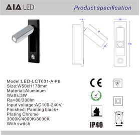 Contemporary adjustable flexible reading lamp hotel headboard wall light led reading wall light supplier