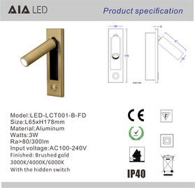 Contemporary adjustable led reading wall light hotel bedside wall light headboard wall light for villa project supplier