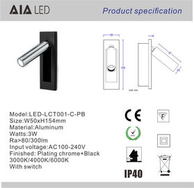 Flexible arm led reading wall light/flexible bed reading light/hotel bed wall light headboard wall light supplier