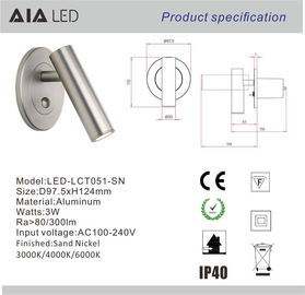 Surface mounted interior bedside reading light &amp; led headboard wall light bed wall light for hotel project supplier