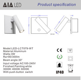 Modern adjustable bedside wall light LED headboard wall light/led bed wall light for bedroom supplier