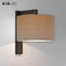 Wall mounted fabric shade headboard wall light reading wall light &amp; Indoor led bed wall light for luxurious hotel supplier