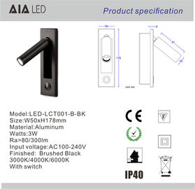 Adjustable led bed wall light&amp;indoor led headboard wall light &amp;led wall reading light for apartment project supplier