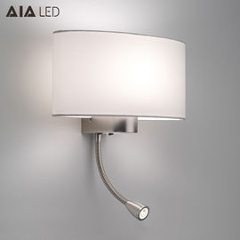 fabric shade E27 led wall light &amp; inside bed board reading wall light led headboard wall light for luxury hotels supplier