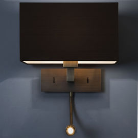 Square shade bed wall light &amp; inside hotel wall light led bedside wall light for bedroom supplier