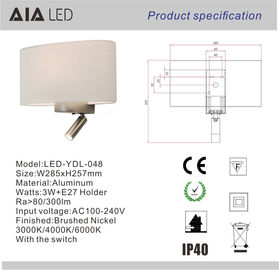 Hotel reading wall light &amp; Interior led headboard wall light bedside reading light supplier