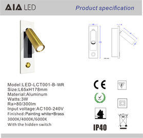 Hotel customize bedroom bedboard LED reading headboard wall lamp bed wall light embedded factory direct sales supplier