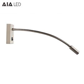 IP40 flexible square base 3W Indoor led reading lamp LED bedside wall lights for hotel decoration supplier