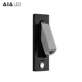 IP20 press-button switch LED bed board wall light/indoor led bed wall lamp for hotel project supplier