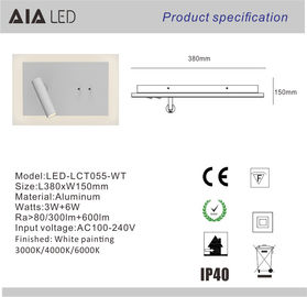 hotel led flexible bedside reading wall light usb led reading lamp/led book wall light supplier