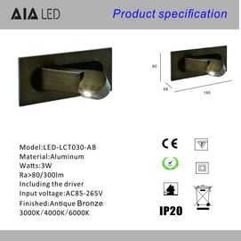 Adjustable modern led headboard wall light/hotel led reading light/led bed bedside wall light supplier