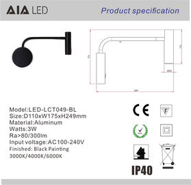 Surface mounted led headboard wall light/hotel led bed reading light/led bedside reading wall light supplier