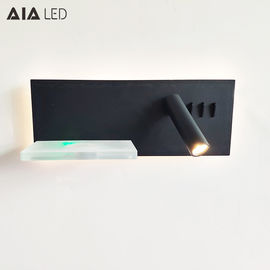 Wireless charging reading wall light led bed lamp for USB bedside wall light led headboard wall lamp for hotel supplier