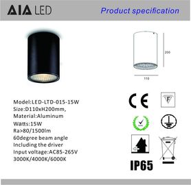 IP65 waterproof modern design 15W COB LED down light&amp;outdoor LED down lamp for hotel lobby supplier