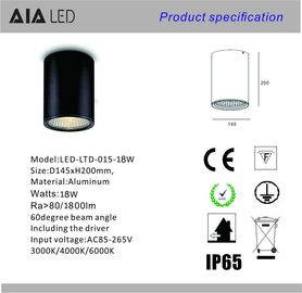 IP65 waterproof modern circular dimmable 20W COB LED downlight&amp;outdoor LED down lamp supplier