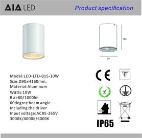 IP65 waterproof exterior DALI 10W COB LED downlight&amp; outdoor LED down light supplier