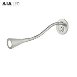 IP40 wall mounted led bedside reading light 3W gooseneck wall lamp for villa decoration supplier