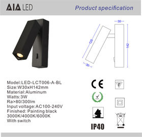 flexible arm surface mounted headboard reading light/hotel led bedside reading light/led bed wall light supplier