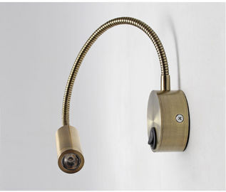 IP40 wall mounted flexible led reading wall light USB 3W Indoor bedside wall light for villa project supplier