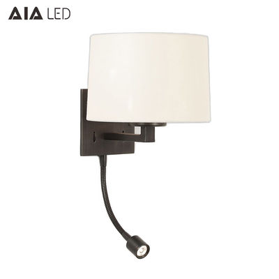 Surface mounted flexible led headboard wall lamps 3W led reading wall lamps for hotel projects supplier