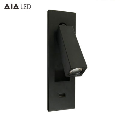 IP20 adjustable angle square bedside wall light/indoor led reading wall lamp headboard wall light supplier