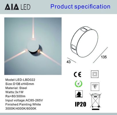 IP20 5degree lens beam angle LED wall lighting /inside led wall lamp led decoration wall light supplier