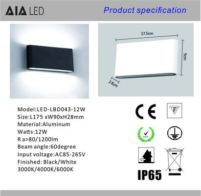 IP65 Waterproof outdoor led up down wall light &amp; led exterior wall lamp for pack supplier