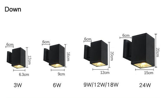 Waterproof square outdoor wall lamp &amp; exterior wall lights IP65 outside wall light supplier