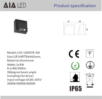 Waterproof led exterior wall lights &amp; external up and down wall lights outdoor wall light supplier