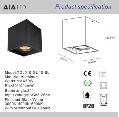 GU10 holder surface mounted aluminum spotlight&amp;interior GU10 spot light for hotel supplier