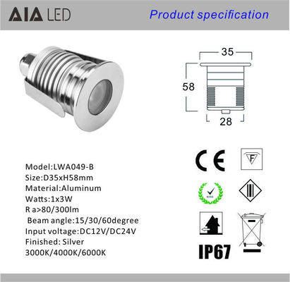 waterproof IP65 3W mini underground lighting&amp;LED Step light&amp;Outdoor led stair light for hotel supplier