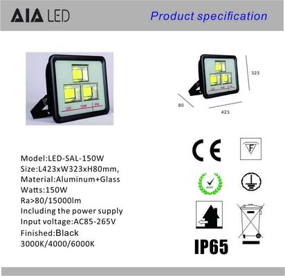 New aluminum waterproof IP66 led flood light COB 150W LED Flood light fixture for commercial building supplier