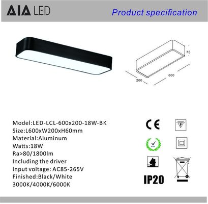 18W hot sale painting white 600mm ceiling mounted office ceiling lighting for restaurant supplier