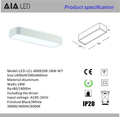 18W hot sale 600mm ceiling mounted office ceiling lighting for eating house supplier