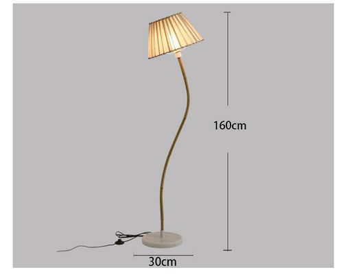 marble bamboo floor lamps living room sofa bedroom standing lamp bedside reading light Nordic fishing lamp supplier