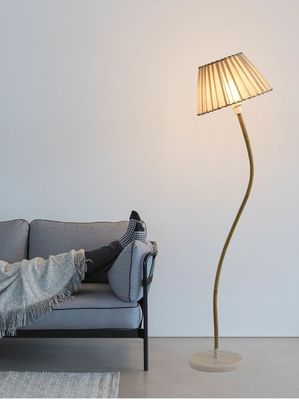 marble bamboo floor lamps living room sofa bedroom standing lamp bedside reading light Nordic fishing lamp supplier