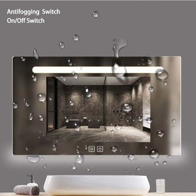 Bathroom mirror light square smart mirror light hotel led anti-fog waterproof smart with date  temperature supplier