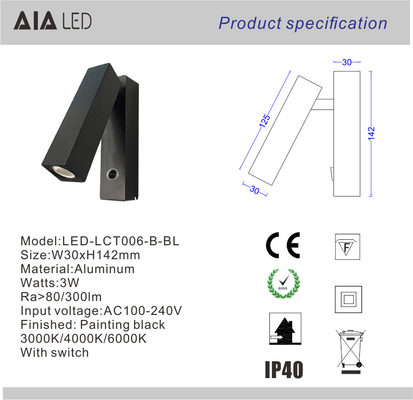 Modern wall mounted led headboard wall light/hotel led bedside reading lamp/led bed reading wall lamp supplier