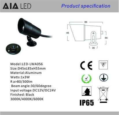 3W IP67 Outdoor LED spot lights &amp;exterior led garden lamp/ LED lawn up light for park supplier