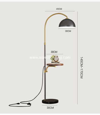 USB coffee table floor lamp Nordic modern sofa side bedroom bedside floor lighting standing lamp wireless charging supplier