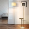 wireless charging coffee table floor lamp contemporary sofa side standing lighting marble fabric shade USB bedside floor supplier