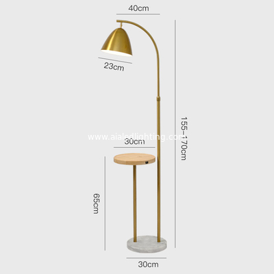 Coffee table floor light Nordic modern sofa side metal creative marble bedside floor lamp living room standing lamp supplier