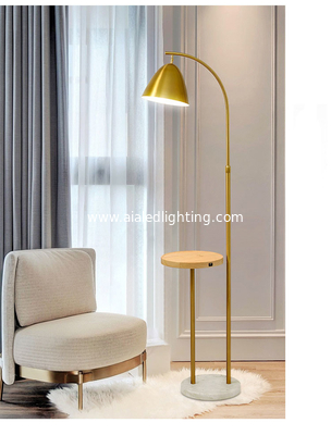 Coffee table floor light Nordic modern sofa side metal creative marble bedside floor lamp living room standing lamp supplier