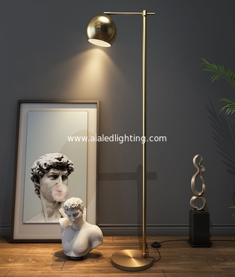 direct factory antique brass LED floor lamp eye protection work light office standing lamp hotel guest room light luxury supplier