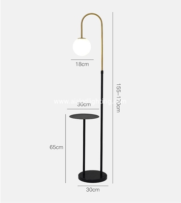 wireless charging marble wooden matel coffee table floor lamp bedside standing lighting glass shade USB bedside floor li supplier