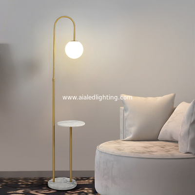 wireless charging marble wooden matel coffee table floor lamp bedside standing lighting glass shade USB bedside floor li supplier