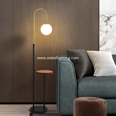 wireless charging marble wooden matel coffee table floor lamp bedside standing lighting glass shade USB bedside floor li supplier