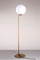 Modern minimalist floor lamp living room bedroom bedside vertical lamp milk white glass ball floor lamp modern vertical supplier