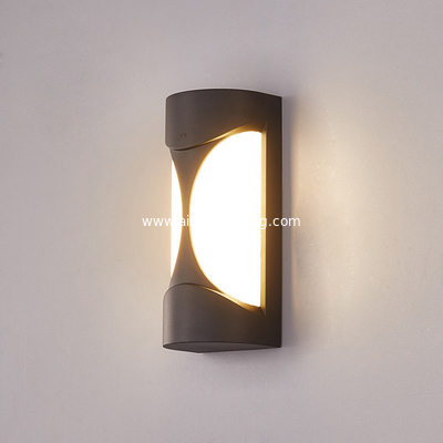 Aluminum+Acrylic manufacturer vertical 12W outdoor wall lighting fitting external wall lamp light supplier